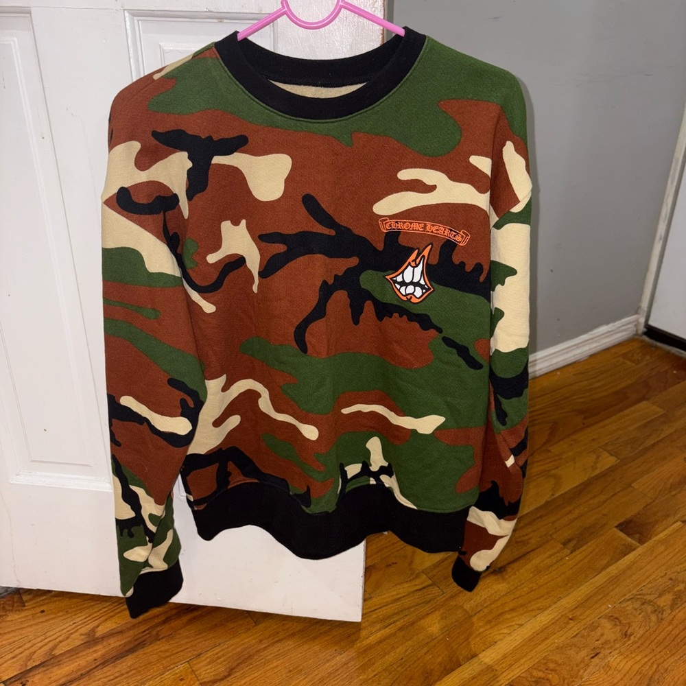 Chrome Hearts Matty Boy Caution Crewneck Camo